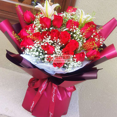 安阳30朵红玫瑰百合，做你余生故事里的人