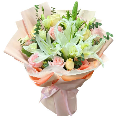 安阳10朵玫瑰百合混搭，爱是难忘时刻